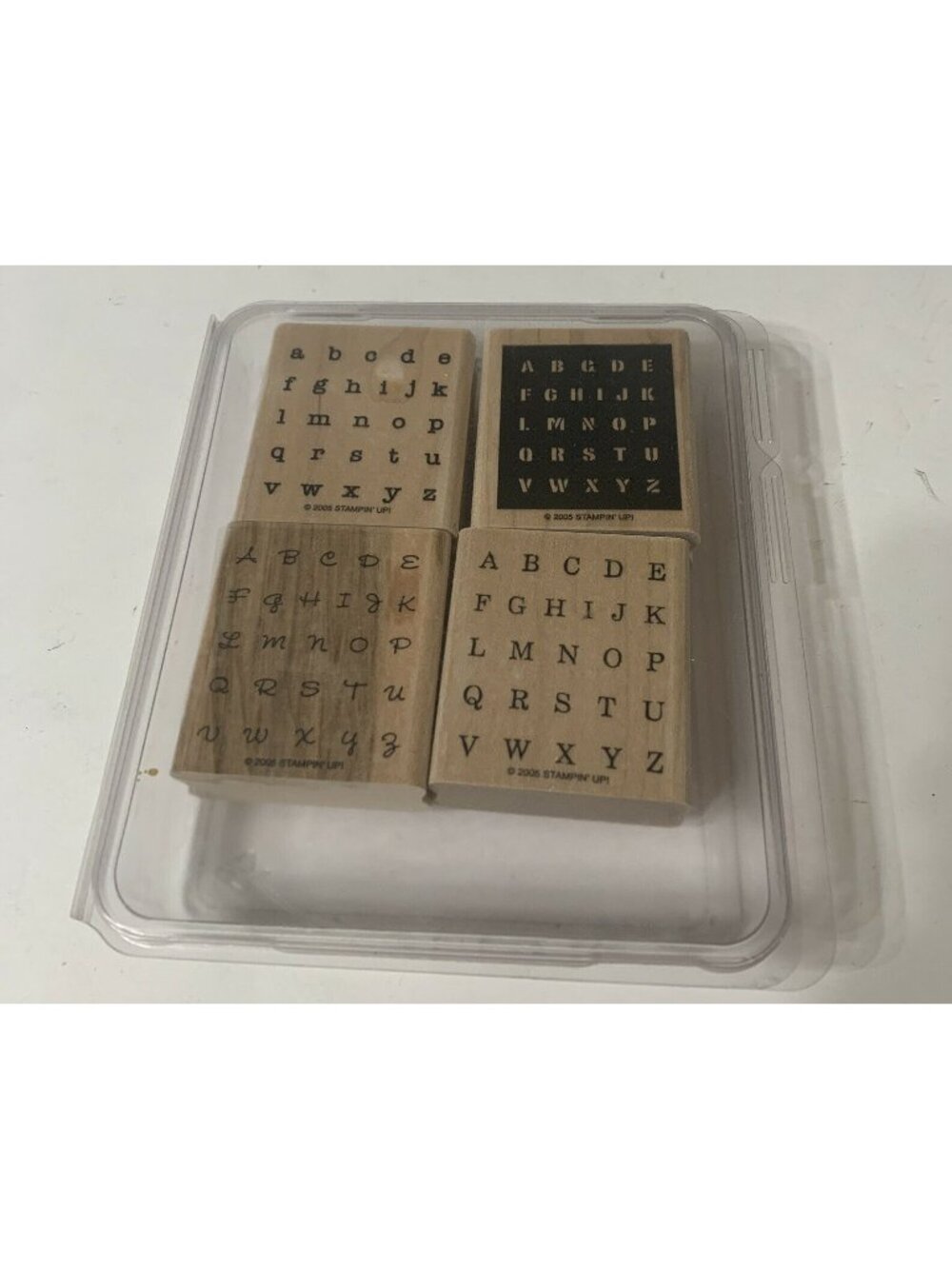 2005 Stampin Up Alphabits Stamp Set Of 4 Stamps Letters